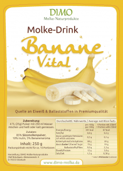 Whey drink banana with valuable fiber