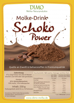 Molke Drink Schoko mit wertvollen Ballaststoffen 250 g