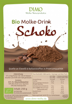 Organic Whey Drink Chocolate 250 g from DIMO