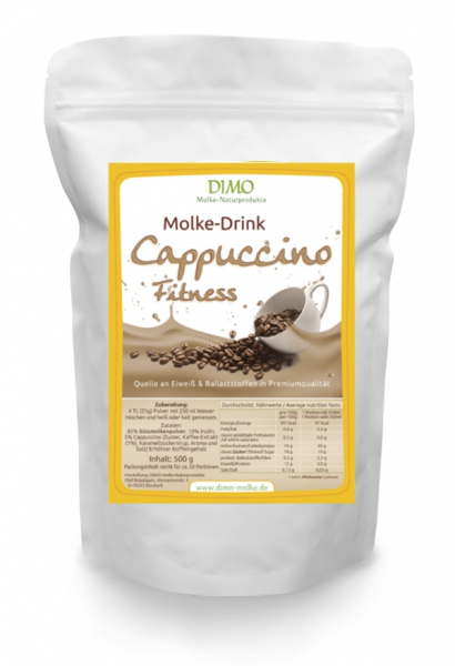 Whey drink cappuccino with valuable fiber 500 g