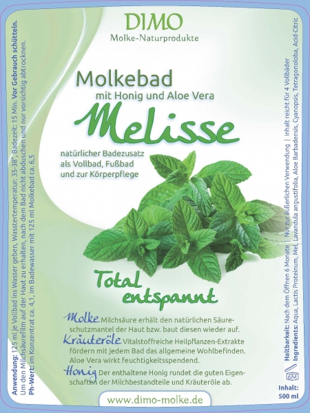 DIMO Molkebad mit Aloe Vera, Honig  und Melissenduft 500 ml