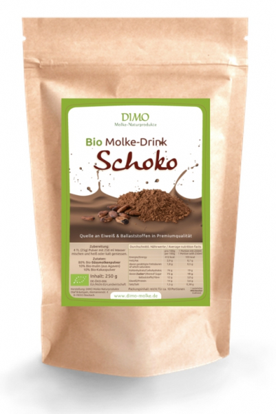 Organic Whey Drink Chocolate 250 g from DIMO